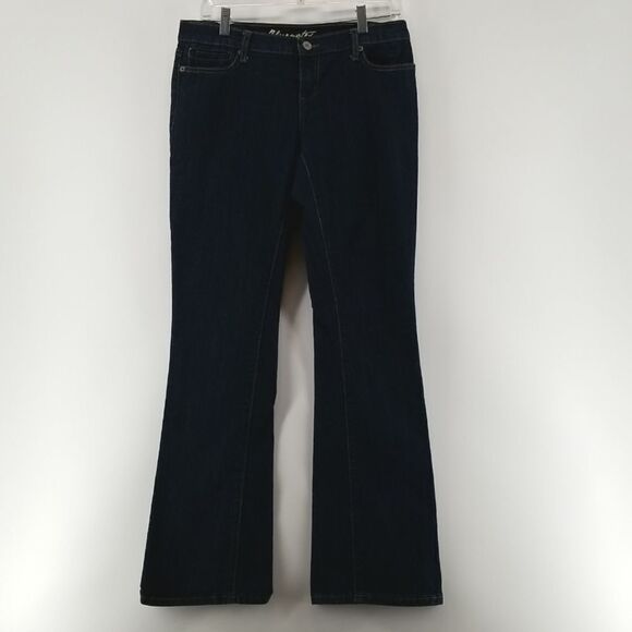 BlueNotes Jeans Women's Size 29x32 Low Rise Boot Cut Dark Blue 5 Pocket Paris - Picture 1 of 10